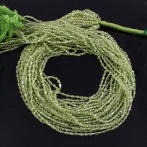 AAA Grade Peridot Beads, Natural Peridot Teardrop Shape Beads 2.5x4 MM, Peridot Gemstone Shape Beads, Peridot Faceted Beads 13"