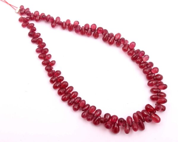 Ruby Drop Beads, AAA Grade Ruby Teardrop shape Bead, Loose Ruby Gemstone drop Beads As a Suitable making  jewelry 2.5x3.5-5x7MM 9"