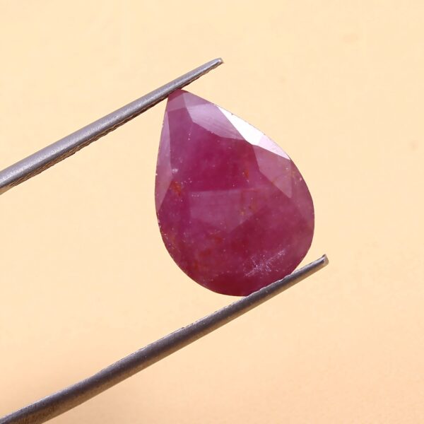 9x12 MM Pear Shape Natural Ruby Loose Cut Stone, Ruby Loose Cut Stone, AAA Grade Ruby Gemstone Shape Cuts 1 Piece - Image 2