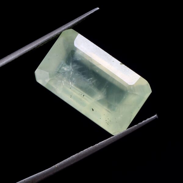 Natural Prehnite Gemstone Cut, Prehnite Rectangle Shape Loose Cuts 11x18.5 MM, AAA Grade Prehnite Gemstone Faceted Cuts Stone 1 Piece