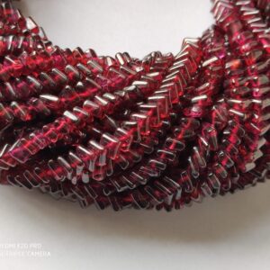 Garnet Dish square Beads Mozambique Garnet Square Shape Heishi Beads, Garnet Gemstone Shape Heishi Beads 4-4.5 MM 13"