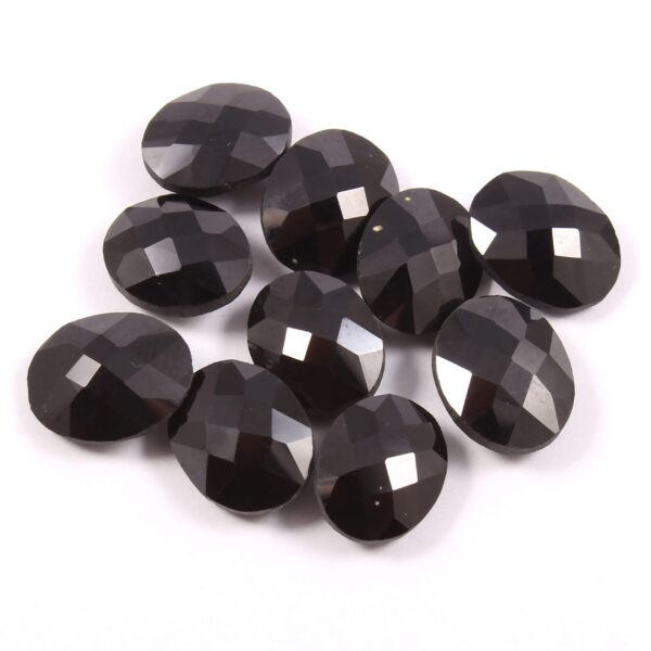 10 Pc Black Spinel briolette, Black Spinel Oval Shape briolettes Gemstone, Natural Black Spinel Shape briolette, Gemstone Briolettes 7x9 MM - Image 3