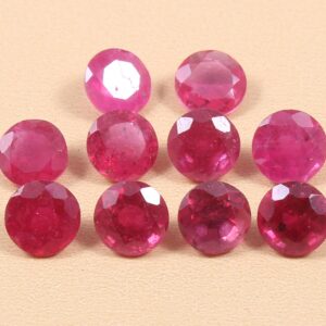 5 MM Round Natural Pink Sapphire Loose Gemstone Cut, Pink Sapphire Loose Cut Stone, AAA Grade Pink Sapphire Shape Gemstone Cuts 10 Pc