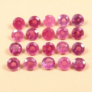 AAA Grade Pink Sapphire Loose Cut Stone, Pink Sapphire Round Shape Calibrated Gemstone Cuts 5 MM, Natural Pink Sapphire Gemstone Cuts 18 Pc