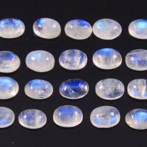 Rainbow Moonstone Cabochon, Rainbow Moonstone Oval Shape Cabochons 6x4 MM, Natural Rainbow Moonstone Gemstone Shape Cabochons 10 Pc