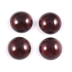 Garnet Round Cabochon 10 MM, Garnet Gemstone Shape Cabochons, Red Garnet Cabochon, Garnet Shape Cabochons, Garnet Handmade Loose Cabs 4 Pc