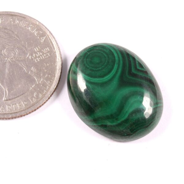 Malachite Cabochon, Malachite Oval Shape Cabochons, Natural Malachite Designer Cabochons, Malachite Gemstone Cabs 18x23 MM One Piece - Image 2