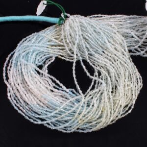Aquamarine Beads, Natural Aquamarine Teardrop Shape Beads 2.5x3.5-2.5x4 MM, AAA Grade Multi Color Aquamarine Gemstone Shape Beads 13"