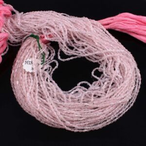 AAA Grade Morganite Beads, Morganite Teardrop Shape Beads 2x4-2.5x4 MM, Natural Morganite Shape Beads 13"