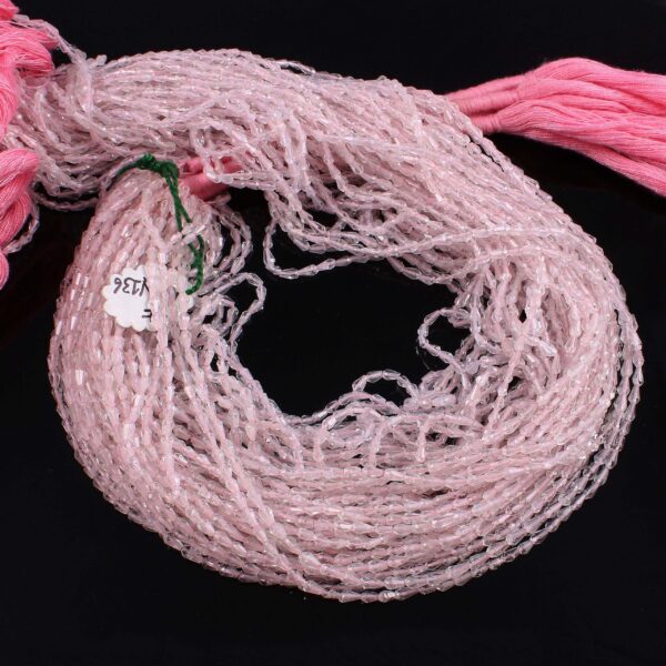 AAA Grade Morganite Beads, Morganite Teardrop Shape Beads 2x4-2.5x4 MM, Natural Morganite Shape Beads 13"