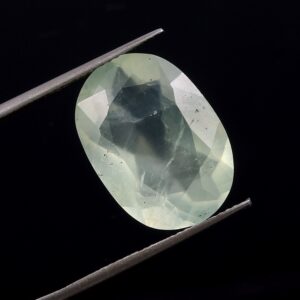 Natural Prehnite Gemstone Oval Cut, 13x18mm Loose Prehnite Faceted Stone, AAA Grade Prehnite Gemstone for Jewelry Making, 1 Piece
