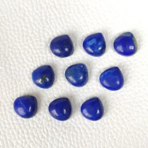 14 MM Heart Shape Natural Blue Lapis Lazuli Cabochon, AAA Grade Lapis Lazuli Shape Cabochons, Lapis Gemstone Shape Loose Cabochons 10 Pc