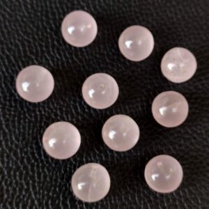 12 MM Sphere Shape Natural Rose Quartz, AAA Grade Rose Roundel Shape Half Drilled Balls, Rose Quartz Gemstone Balls For Jewelry 10 Pc