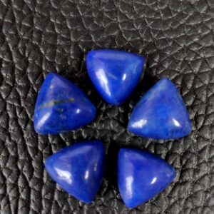 AAA Grade Lapis Trillion shape  Cabochon 8 MM, Natural Lapis Triangle Shape Gemstone Cabochons, Lapis Lazuli Loose Cabochons 5 Pc