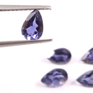 Top Quality Iolite Gemstone Cuts, Iolite Pea Shape Loose Cut Stone 5x7 MM, Natural Iolite Amazing handmade Loose Gemstone Cuts 6 Pc