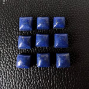 16 MM Square Shape Lapis Lazuli Cabochon, Natural Blue Lapis Shape Cabochons, Lapis Gemstone Shape Cabochons 10 Piece