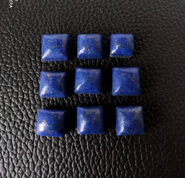 14 MM Square Shape Natural Blue Lapis Lazuli Cabochon, Lapis Lazuli Shape Cabochons, Lapis Gemstone Shape Cabochons 10 Piece - Image 3