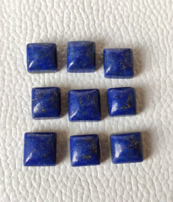 14 MM Square Shape Natural Blue Lapis Lazuli Cabochon, Lapis Lazuli Shape Cabochons, Lapis Gemstone Shape Cabochons 10 Piece - Image 4