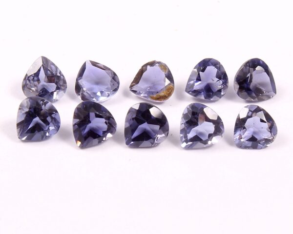 Iolite Heart Shape Cuts, Blue Iolite Loose Cut Stone 2.5-4.5 MM, Natural Iolite Shape Gemstone Loose Cuts, Iolite Shape Gemstone Cuts Pc 34