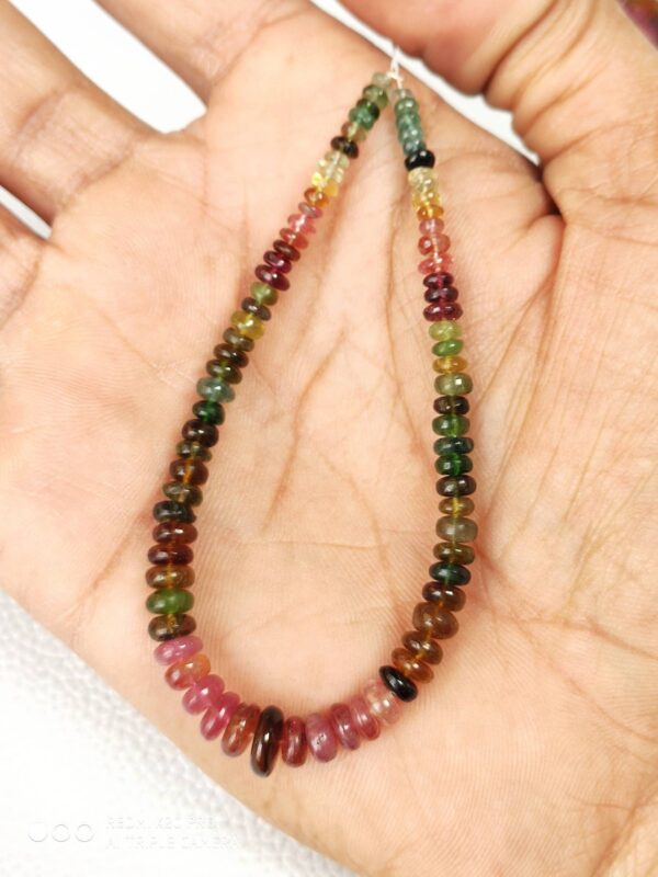 AAA Grade Tourmaline Beads, Natural Tourmaline Round Beads 4-6 MM, Tourmaline Gemstone Shape Loose Beads, Tourmaline Smooth Beads 7.5" - Image 2