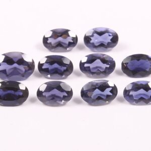 Iolite Oval Shape Loose Cuts, Iolite Shape Gemstone Loose Cuts, Iolite Handmade Cut Stones 4×6 MM 10 Pc.