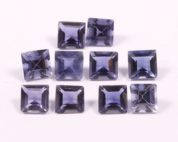 Iolite Loose Gemstone Cuts, Natural Iolite Square Shape Calibrated Size Cuts 2 MM, Iolite Awesome Royal Blue Color Iolite Loose Cuts 12 Pc - Image 2