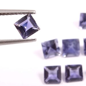 Iolite Loose Gemstone Cuts, Natural Iolite Square Shape Calibrated Size Cuts 2 MM, Iolite Awesome Royal Blue Color Iolite Loose Cuts 12 Pc