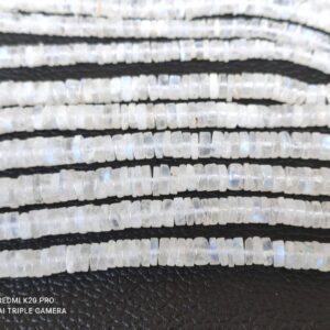 Rainbow Moonstone Heishi Beads, Rainbow Moonstone Tyre Shape Heishi Beads 5-7 MM, Rainbow Moonstone Round Shape Beads 16"