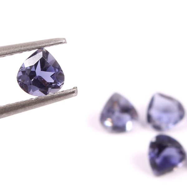 Iolite Heart Shape Cuts, Blue Iolite Loose Cut Stone 2.5-4.5 MM, Natural Iolite Shape Gemstone Loose Cuts, Iolite Shape Gemstone Cuts Pc 34 - Image 2