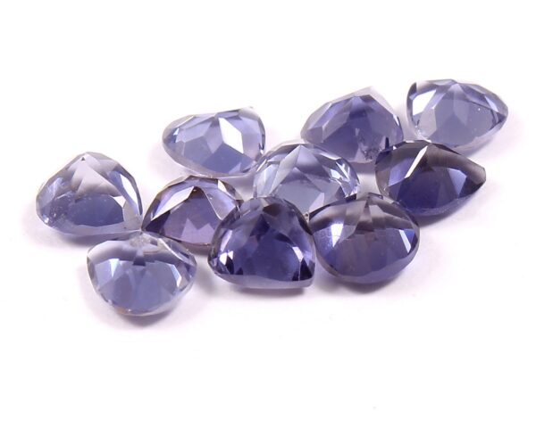 Iolite Heart Shape Cuts, Blue Iolite Loose Cut Stone 2.5-4.5 MM, Natural Iolite Shape Gemstone Loose Cuts, Iolite Shape Gemstone Cuts Pc 34 - Image 3