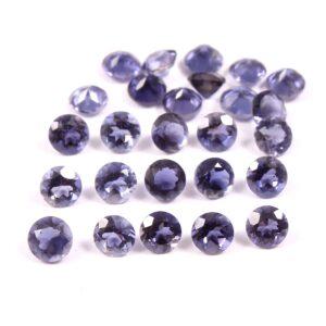Iolite Round Cut, Iolite faceted Round Cut,Iolite Loose Gemstone Cut 3 MM 20 Pc