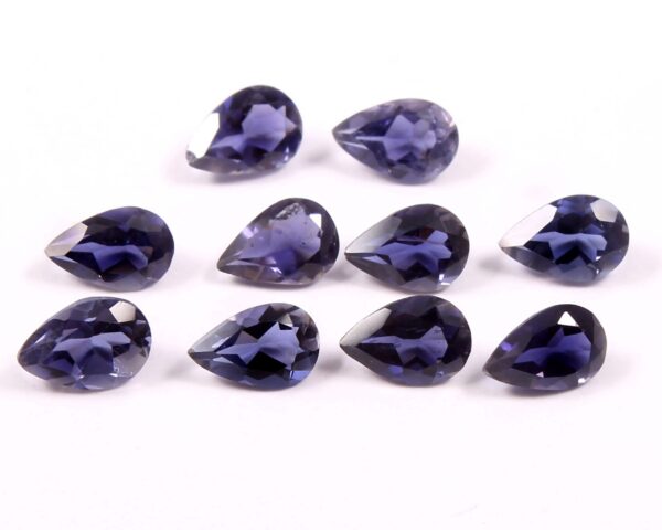 Iolite Pear Shape Loose Gemstone, Natural Blue Iolite Calibrated Cut Stone, AAA Grade Iolite Gemstone Shape Cuts 4x6 MM 12 Pc