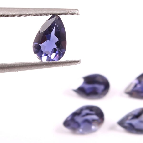 Iolite Pear Shape Loose Gemstone, Natural Blue Iolite Calibrated Cut Stone, AAA Grade Iolite Gemstone Shape Cuts 4x6 MM 12 Pc - Image 2