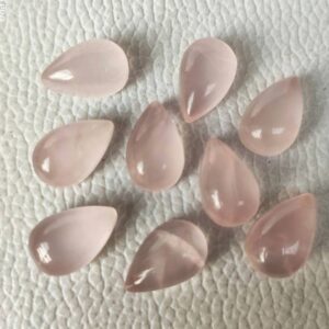 Rose Quartz Pear Shape Cabochons, Rose Quartz Gemstone Shape Cabochons, Rose Quartz Amazing Cabochons For jewelry 8x12 MM A Pair