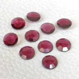 Garnet Roundel Shape Rose Cuts 6 MM, Amazing Garnet Coin Shape Checker Facet Rose Cuts, Garnet Gemstone Shape Rose Cuts 20 pc