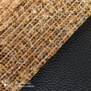 Citrine Heishi Beads 4-6 MM, Citrine Gemstone Heishi Beads,  Natural Citrine Heishi Beads, Citrine Loose Beads 16"