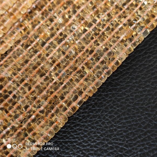 Citrine Heishi Beads 4-6 MM, Citrine Gemstone Heishi Beads,  Natural Citrine Heishi Beads, Citrine Loose Beads 16"