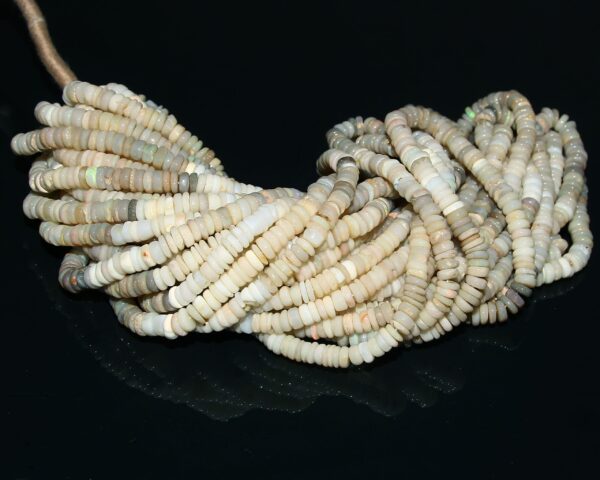 Australian Opal Round Heishi Beads, Opal Shaded Heishi Beads 5-5.5 MM, Opal Gemstone Shape Heishi Beads, Opal Loose Heishi Beads 8" - Image 3