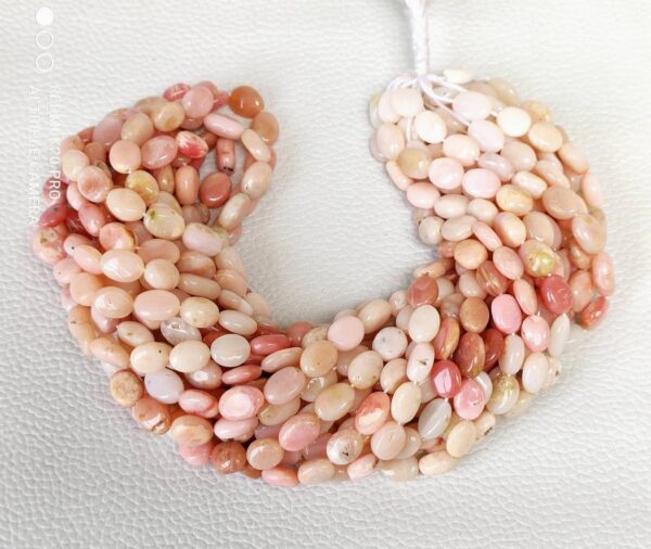 Pink Opal Oval Shape Beads, Pink Opal Shape Beads 8.5x9.5-9x11 MM Approx, Pink Opal Gemstone Shape Beads, Pink Opal Meen Shape Beads 16" - Image 3
