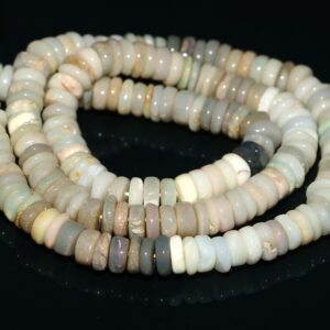 Australian Opal Round Heishi Beads, Opal Shaded Heishi Beads 5-5.5 MM, Opal Gemstone Shape Heishi Beads, Opal Loose Heishi Beads 8"