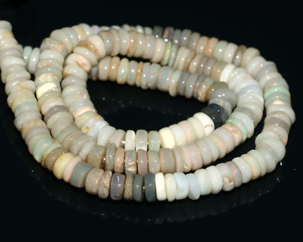 Australian Opal Round Heishi Beads, Opal Shaded Heishi Beads 5-5.5 MM, Opal Gemstone Shape Heishi Beads, Opal Loose Heishi Beads 8"