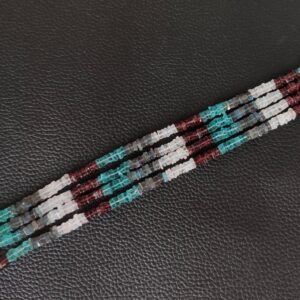 Multi Gemstone Square Shape Heishi Beads, Garnet Shape Heishi Beads 4-4.5 MM, Apatite Shape Heishi Beads, Gemstone Shape Heishi Beads 16"