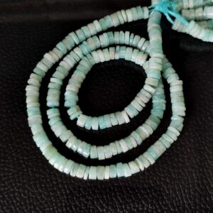 Amazonite Round Shape Heishi Beads, Amazonite Gemstone Shape Heishi Beads, Amazonite Shape Beads, Amazonite Tyre Shape Beads 5-6 MM 8"