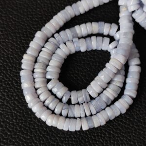 Lace Agate Roundel Heishi Beads, Lace Agate Gemstone Shape Beads, Lace Agate Shape handmade Heishi Beads, Agate Loose Heishi Beads 6-7MM 16"