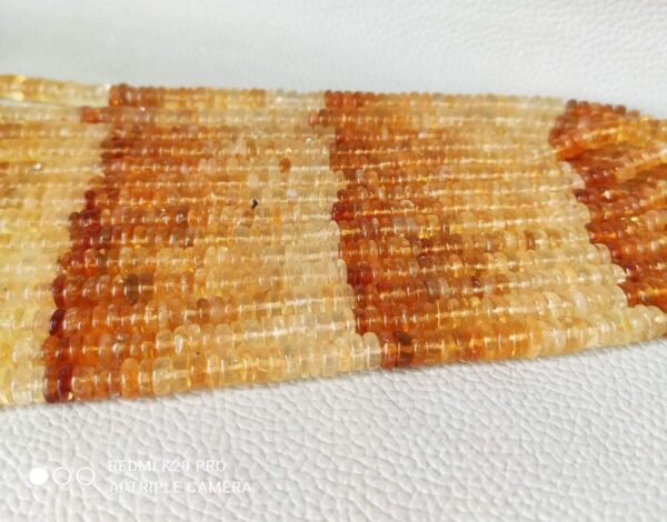 Citrine Roundel Heishi Beads, Citrine Shaded Heishi Beads, Citrine Gemstone Shape Heishi Beads 5-6 MM, Citrine Shape Smooth Heishi Beads 16" - Image 4