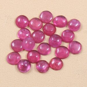 4 MM Round Top Quality Pink Sapphire Calibrated Cabochon, Natural Pink Sapphire Loose Gemstone Shape Cabochon, Precious Gemstone Cab 10 Pcs