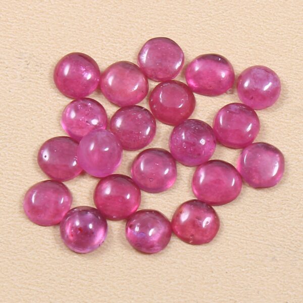 4 MM Round Top Quality Pink Sapphire Calibrated Cabochon, Natural Pink Sapphire Loose Gemstone Shape Cabochon, Precious Gemstone Cab 10 Pcs