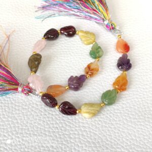 Amethyst Leaf Shape Carving Beads, Rose Quartz Shape Carving Beads 7x9-8x11 MM, Multi Gemstone Shape Carved Beads, Gemstone Loose Beads 8"