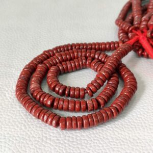 Red Jasper Round Heishi Beads 6.5-7 MM, Red Jasper Shape Heishi Beads, Red Jasper Gemstone Shape Heishi Beads, Jasper Loose Heishi Beads 16"