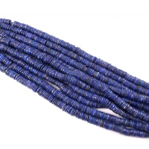 Lapis Lazuli Round Shape Heishi Beads 4-6 MM, Lapis Gemstone Shape Heishi Beads, Lapis Lazuli Shape Heishi Beads, Lapis Handmade Beads 16"